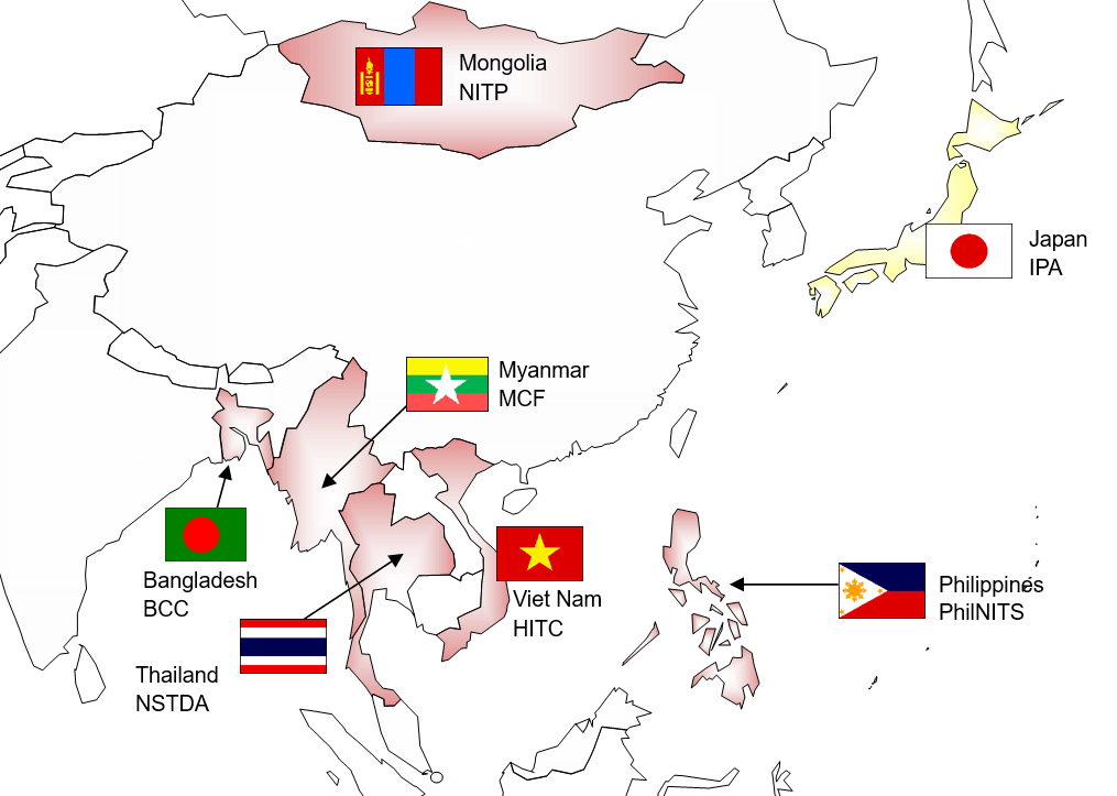 ITPEC Member country map